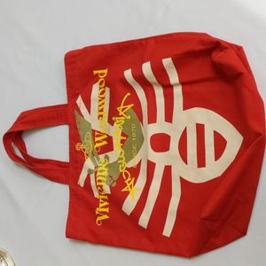 Vivienne Westwood Anglomania Red Canvas Tote Bag